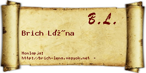 Brich Léna névjegykártya